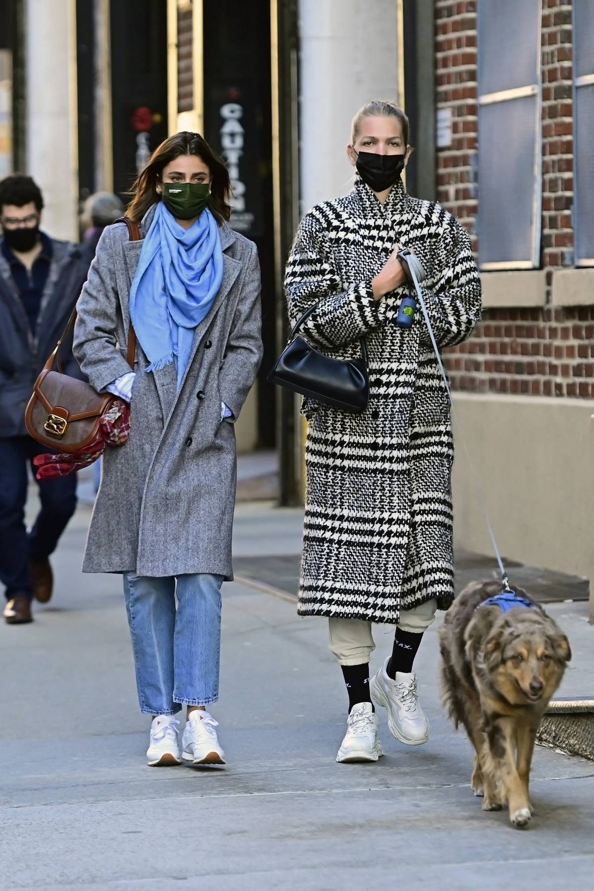 Taylor Hill steps out for dinner with Daphne Groeneveld in New York City