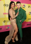 Priyanka Chopra and Joe Jonas attend the 2021 Billboard Music Awards at Microsoft Theater in Los Angeles