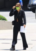 Sofia Richie seen wearing all-black as she arrives at Cedars Sinai in Beverly Hills, California