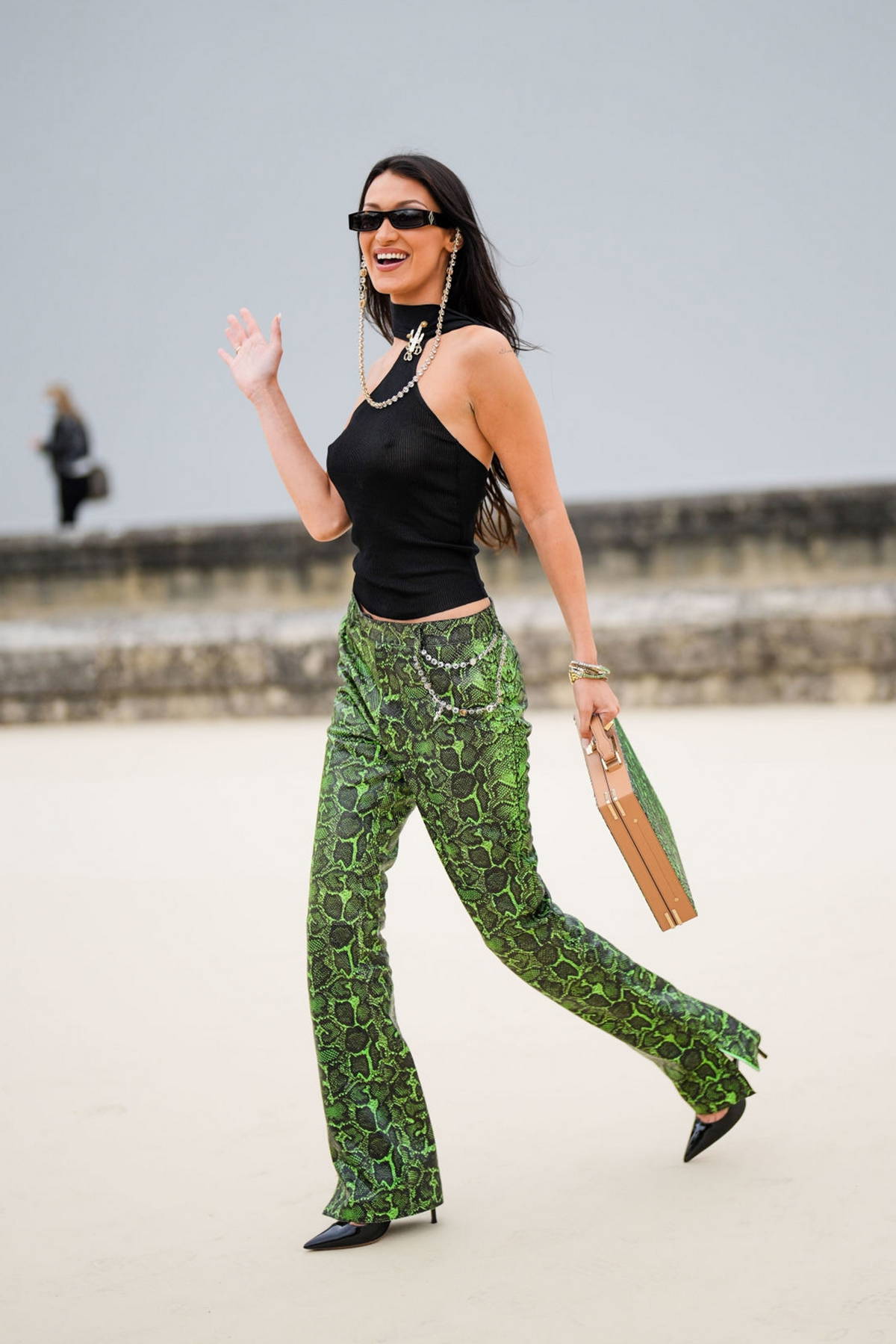 Gigi Hadid walking for Brandon Maxwell Spring/Summer 2019 fashion