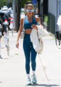 Chantel Jeffries displays her taut physique in matching sports bra and  leggings as she leaves a