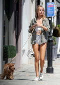 Kimberley Garner Gets Cheeky In Tiny Denim Shorts While Out For Stroll With Her Pooch In London UK