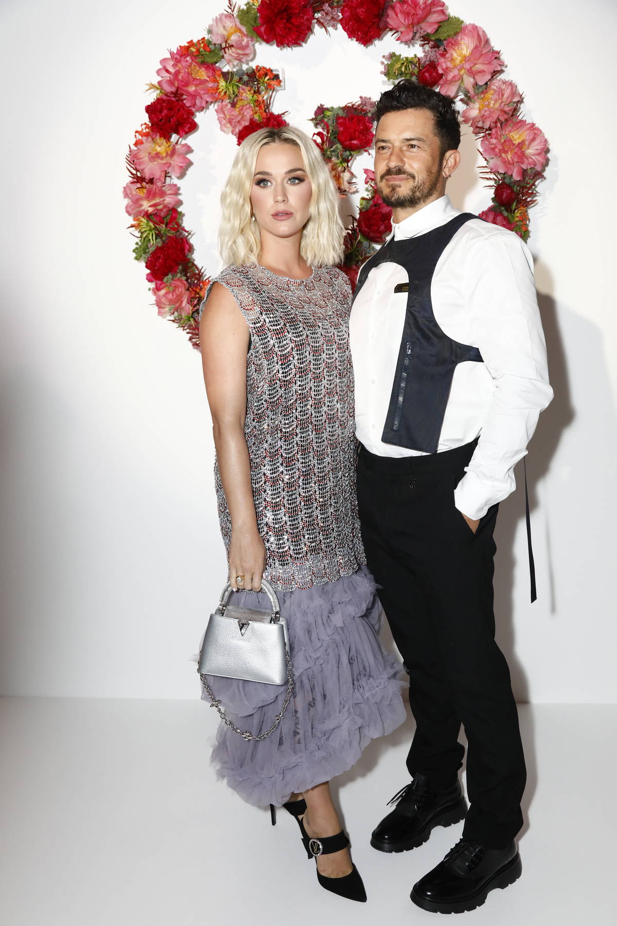 Katy Perry and Orlando Bloom attend the Louis Vuitton Fragrance Dinner at  the Louis Vuitton Foundation