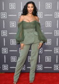 Maya Jama attends the Dazn x Matchroom VIP Launch Event at Kings Cross in London, UK