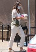 Jessica Alba makes a pitstop at Starbucks for drinks Playa Vista, California