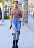 Shanina Shaik looks fab in a skintight top and ripped jeans while out shopping at Crate & Barrel in Beverly Hills, California