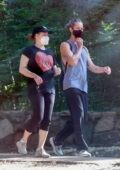 Amy Adams and husband Darren Le Gallo enjoy an early morning hike in Los Feliz, California