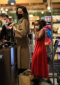 Angelina Jolie & Daughter Zahara Grocery Shopping At Erewhon