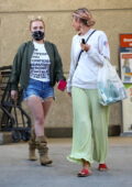 Hayden Panettiere makes a stop at a grocery store with a girlfriend in Brentwood, California