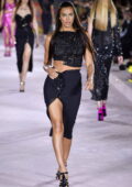 Gigi Hadid walks the runway for The Versace SS22 fashion show during Milan  Fashion Week in