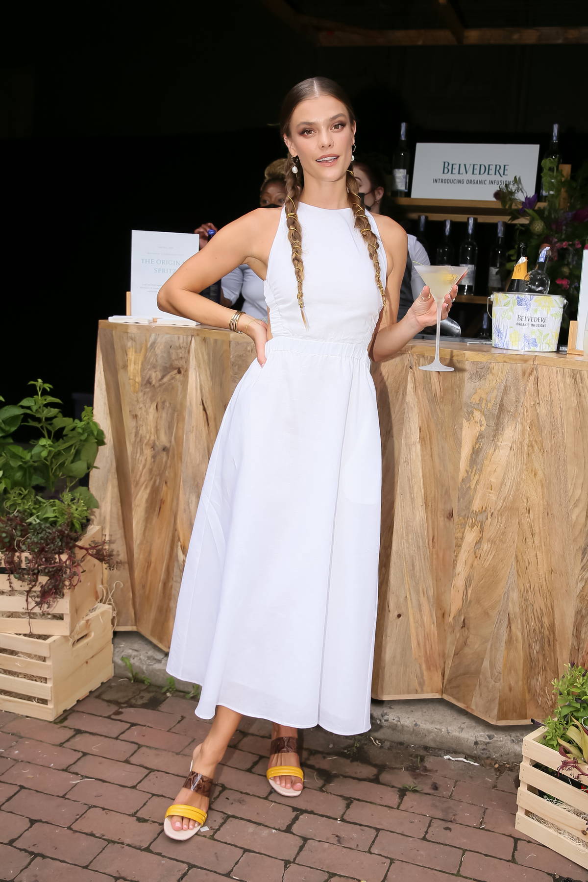 Nina Agdal attends the Belvedere Organic Infusions launch event in New York