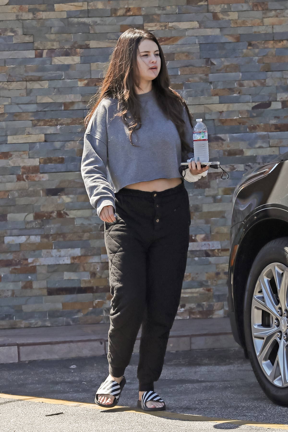 Selena Gomez in the Fall Crop Top