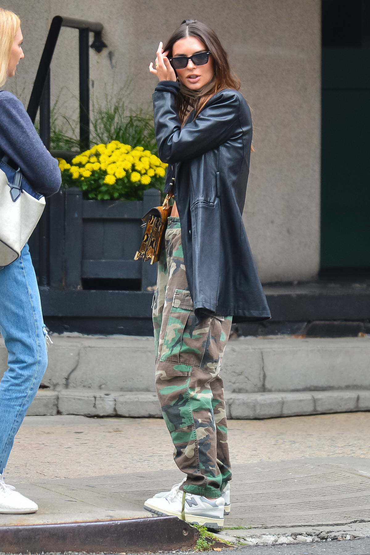Kendall Jenner Wore Denim Cargo Pants in New York City