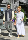 Jennifer Lawrence wears comfortable clothing while out for lunch with Derek Blasberg in New York City