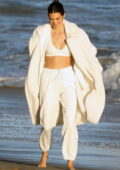 Kendall Jenner looks radiant during a beach photoshoot for Alo Yoga in  Malibu, California