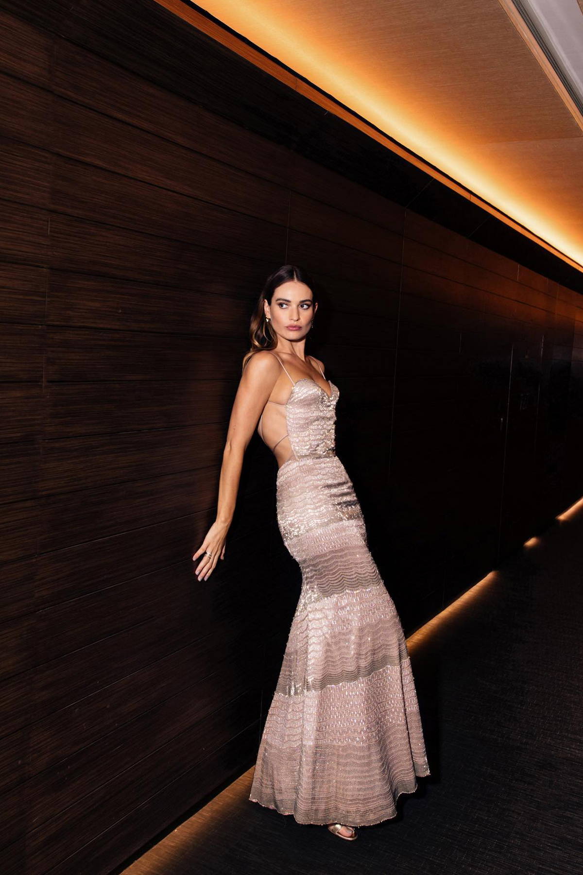 lily james attends the 'giorgio armani one night only dubai' fashion show  at the armani hotel in dubai, uae-261021_10