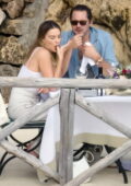 Margot Robbie and husband Tom Ackerley pack on the PDA during a romantic dinner date in Tuscany, Italy