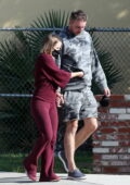 Kristen Bell and Dax Shepard step out to pick up their kids from school in Loz Feliz, California