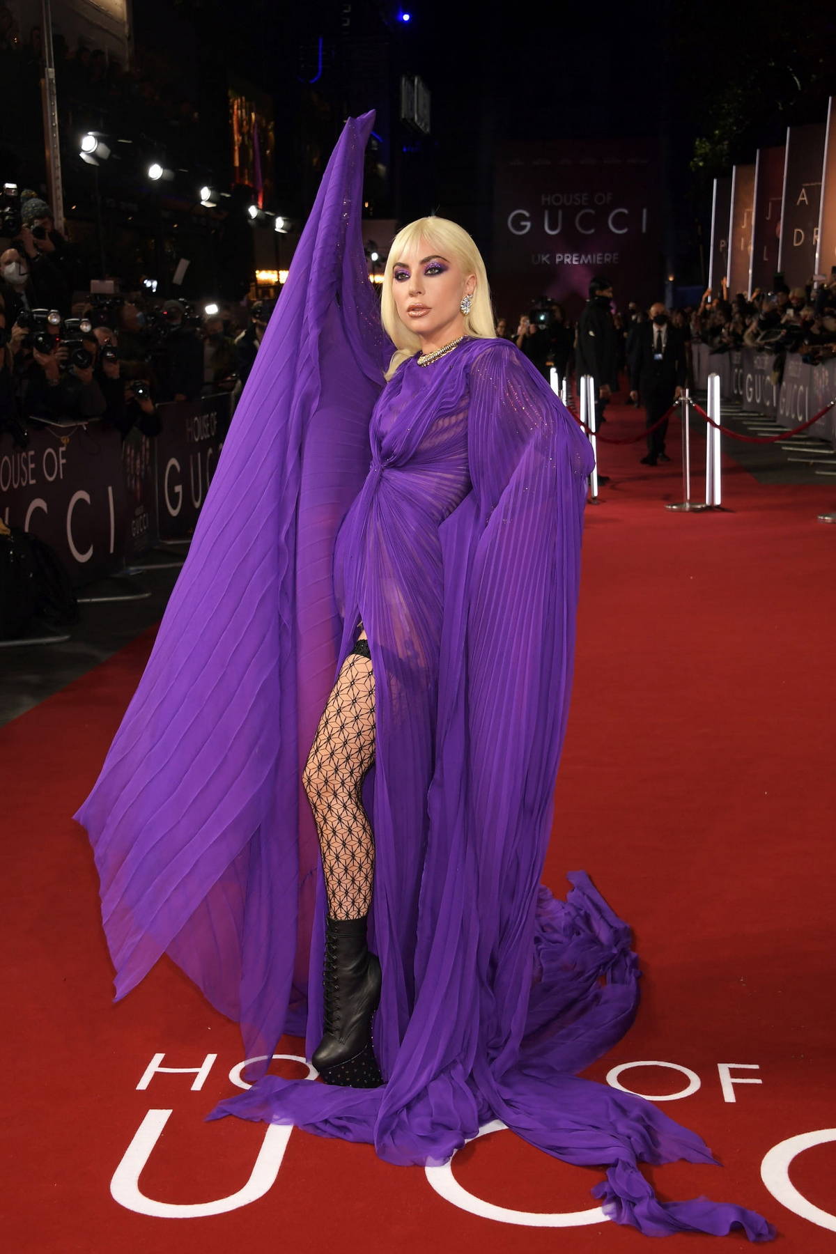 Lady Gaga attends the UK Premiere of 'House of Gucci' at Odeon Luxe  Leicester Square in