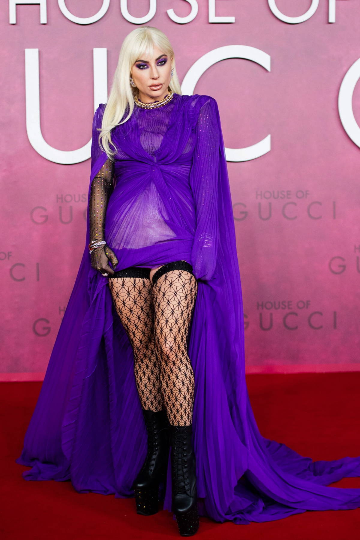 Lady Gaga attends the UK Premiere of 'House of Gucci' at Odeon Luxe  Leicester Square in