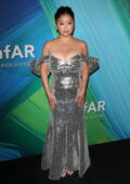 Lana Condor attends the 11th Annual amfAR Gala at Pacific Design Center in West Hollywood, California