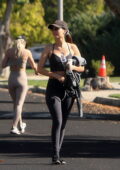 Victoria Justice displays her taut figure in sports bra and leggings while  leaving a workout session in Los Angeles