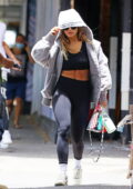 rita ora rocks a louis vuitton hoodie with black crop top and leggings as  she hits the gym in sydney, australia-101221_17