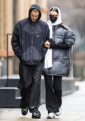 Bella Hadid and boyfriend Marc Kalman walk arm in arm as they enjoy a stroll together in New York City