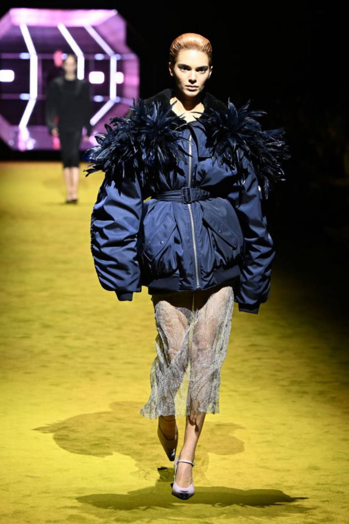 kendall jenner walks the runway at prada fall-winter 2022-23 fashion show  during the milan fashion week in milan, italy-240222_3