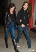 Sara Sampaio hold hands with a mystery man during a dinner date at Craig's in West Hollywood, California