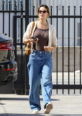 Alessandra Ambrosio looks casual yet stylish while she makes her way to a photoshoot in Los Angeles