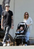 Ashley Tisdale steps out for a family stroll after lunch in Los Feliz, California