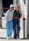 Hailey Bieber and Justin Bieber pack on the PDA while heading for brunch at Soho House in Los Angeles