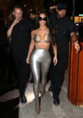 kim kardashian shows off her famous curves while arriving at the skims pop  up shop with khloe kardashian in miami, florida-190322_26