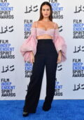 Lily James attends the 2022 Film Independent Spirit Awards in Santa Monica, California