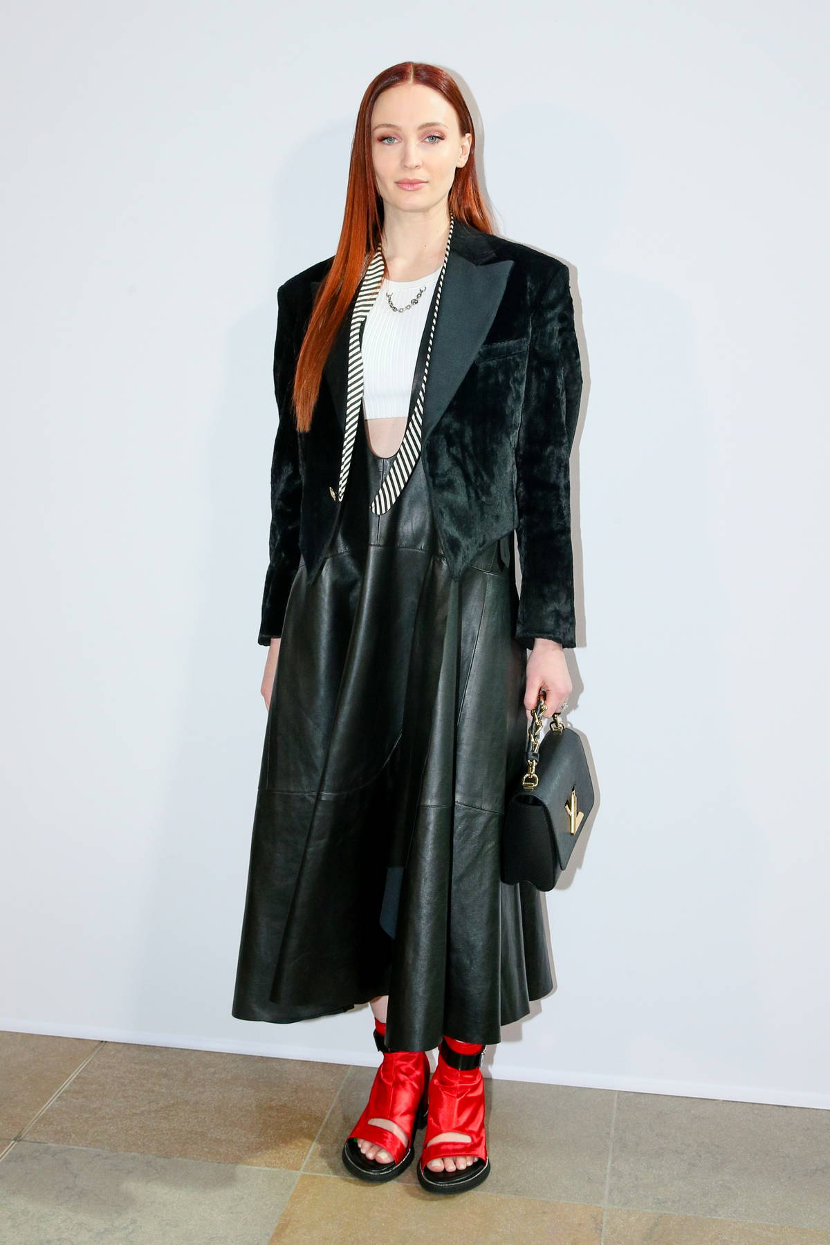Sophie Turner attends the Louis Vuitton Womenswear FW 2023-24 show during  Paris Fashion Week in