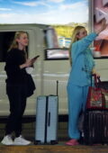 Elle Fanning and Dakota Fanning spotted at the airport as they touch down in Miami, Florida