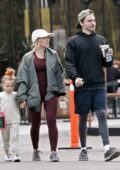 Hilary Duff and Matthew Koma step out with their daughter to pick up groceries at Erewhon in Studio City, California