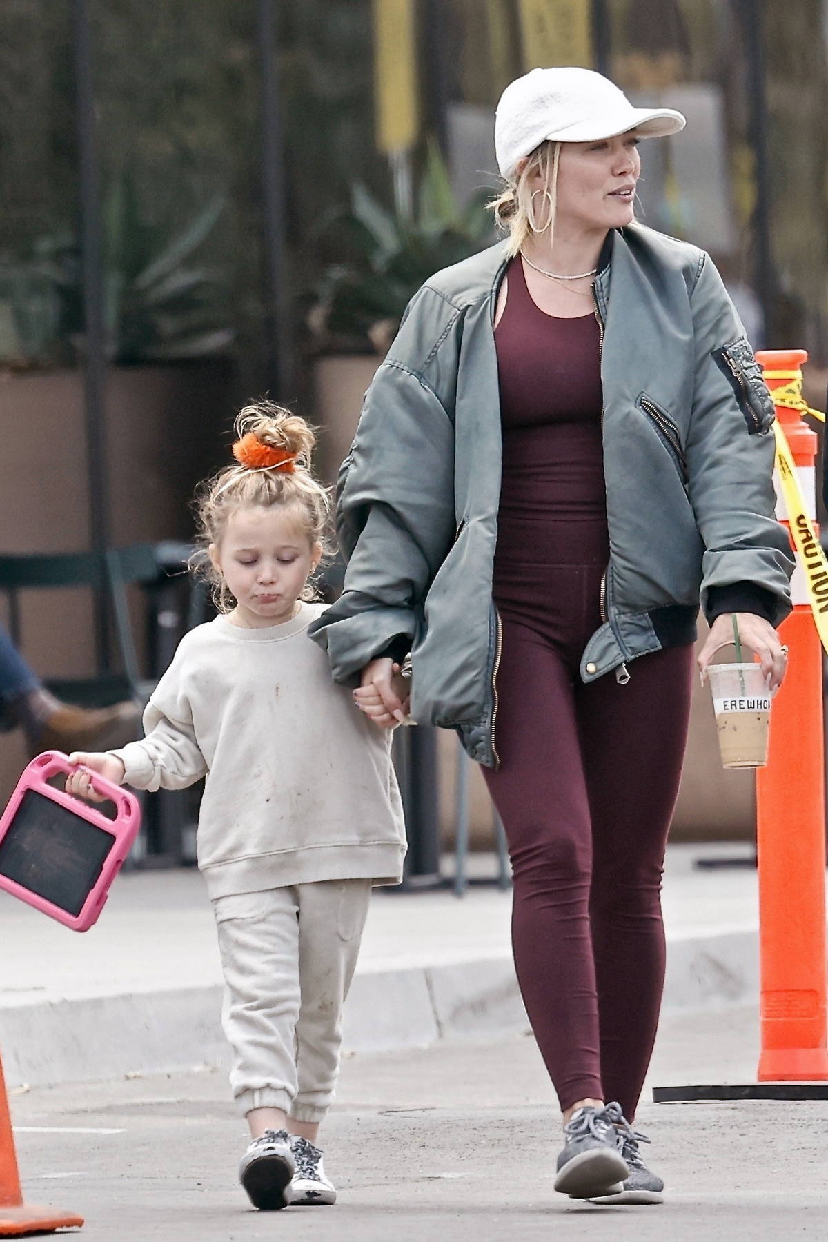 Hilary Duff and Matthew Koma step out with their daughter to pick up groceries at Erewhon in Studio City, California