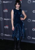 Mary Mouser attends the 39th Annual PaleyFest 'Cobra Kai' presentation at Dolby Theater in Hollywood, California