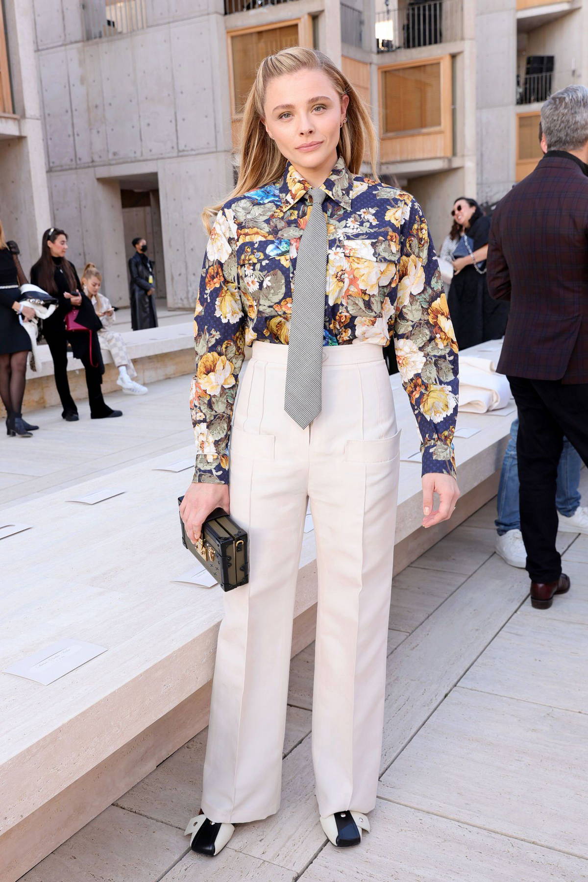 Chloë Moretz Wears Skirt Suit for Louis Vuitton Pre-Fall 2023 Show