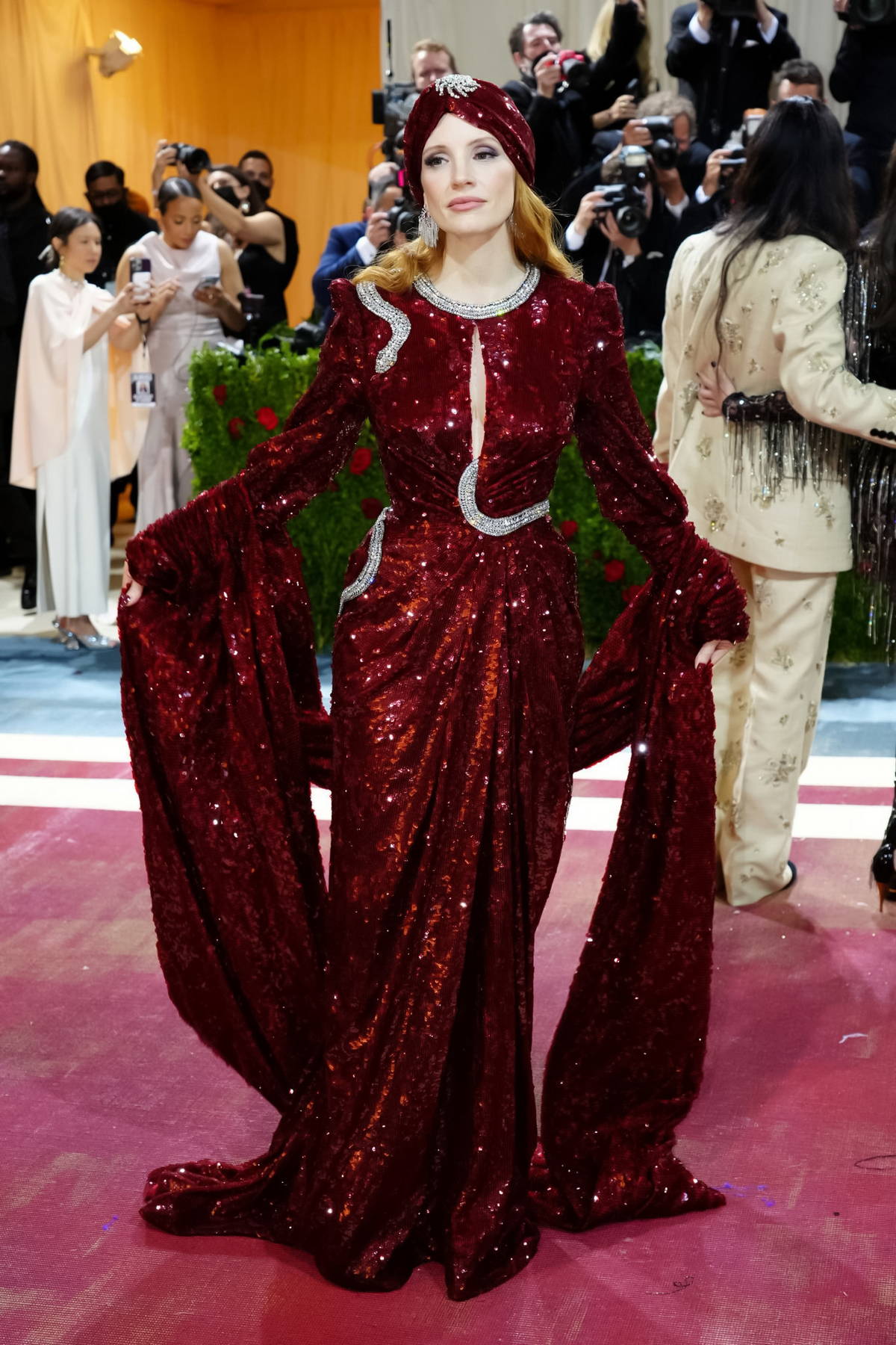 Jessica Chastain attends The 2022 Met Gala Celebrating 'In America An