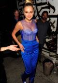 Kelsea Ballerini looks great in all blue during a dinner outing at Craig's in West Hollywood, California