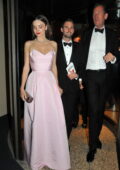 Miranda Kerr arrives for the 2022 White House Correspondents Association  Annual Dinner at the Washington Hilton Hotel on Saturday, April 30, 2022.  This is the first time since 2019 that the WHCA