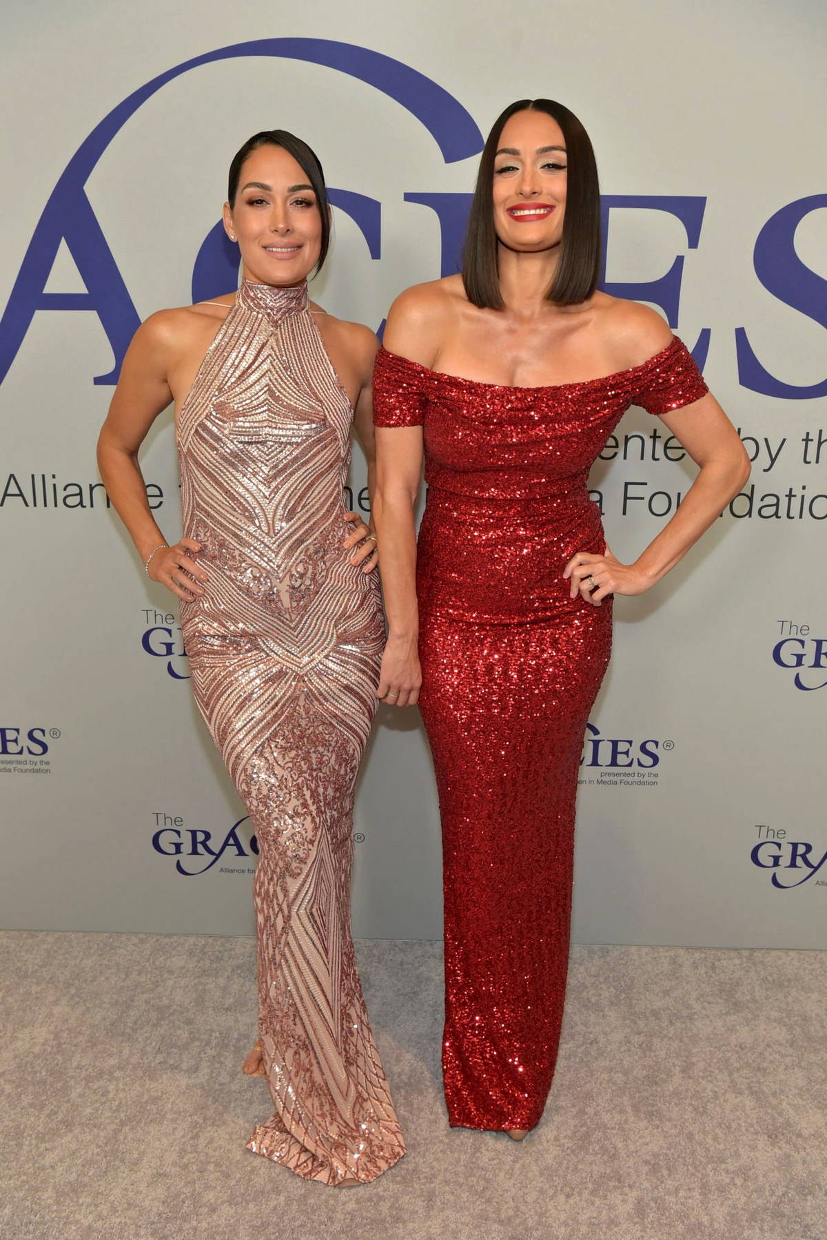 Nikki Bella And Brie Bella Attend The 47th Annual Gracie Awards Gala In Beverly Hills California