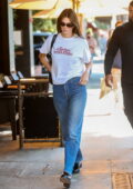 Kendall Jenner shops at LeadApron bookstore gallery before meeting friends for lunch in Beverly Hills, California