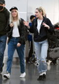 Kristen Stewart and Dylan Meyer spotted as they touch down at JFK airport in New York City