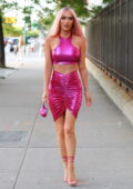 Megan Fox looks sensational in hot pink while stepping out ahead of MGK's show at Madison Square Garden in New York City