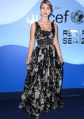 Caylee Cowan attends the LuisaViaRoma for Unicef event at La Certosa di San Giacomo in Capri, Italy