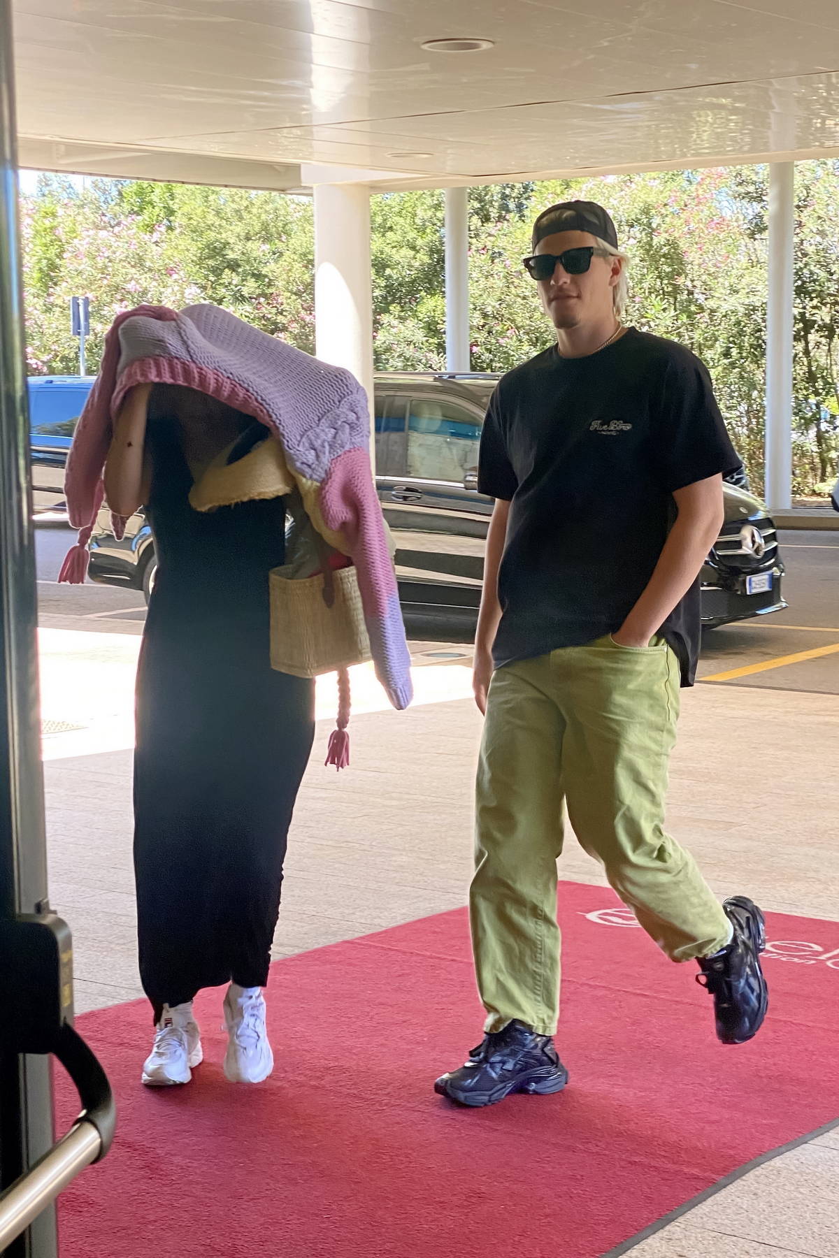 millie bobby brown and boyfriend jake bongiovi seen arriving at the airport  olbia costa smeralda after a trip to sardinia. italy-130722_6
